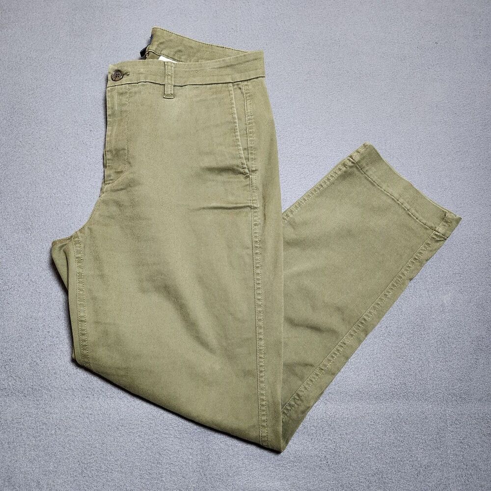 J.Crew Chino Pants women 8 Green High Rise Slim Straight